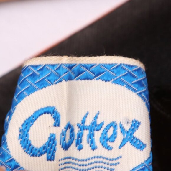 Vintage GOTTEX 60s Top Skirt Set Maxi Long Sleeve Top Black Orange Psychedelic - Picture 10 of 16